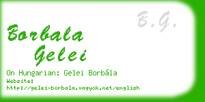 borbala gelei business card