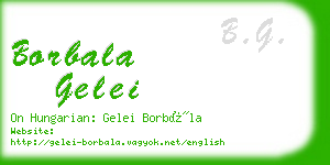 borbala gelei business card